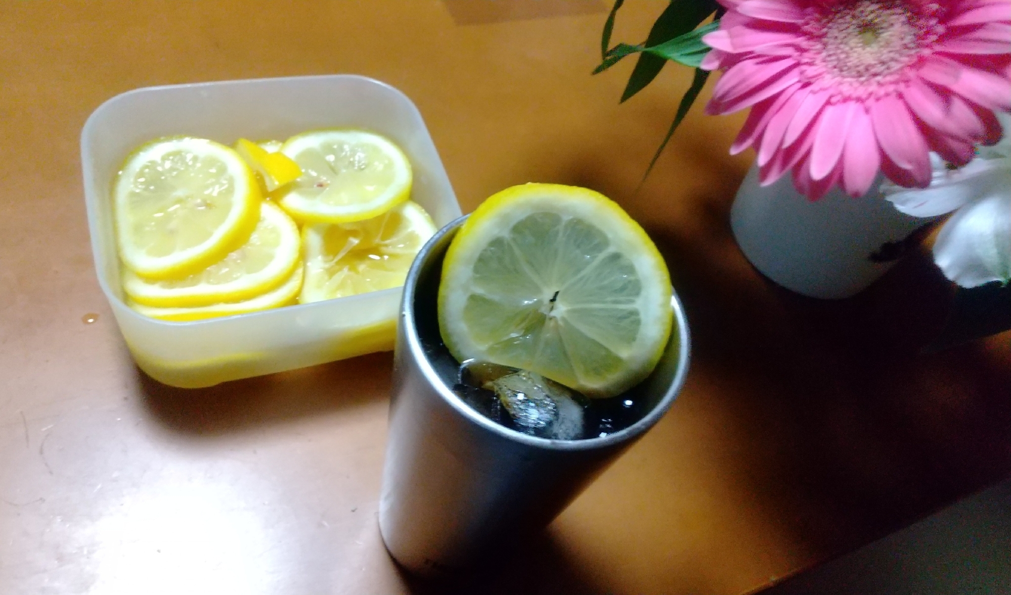 蜂蜜レモンのせ梅酒