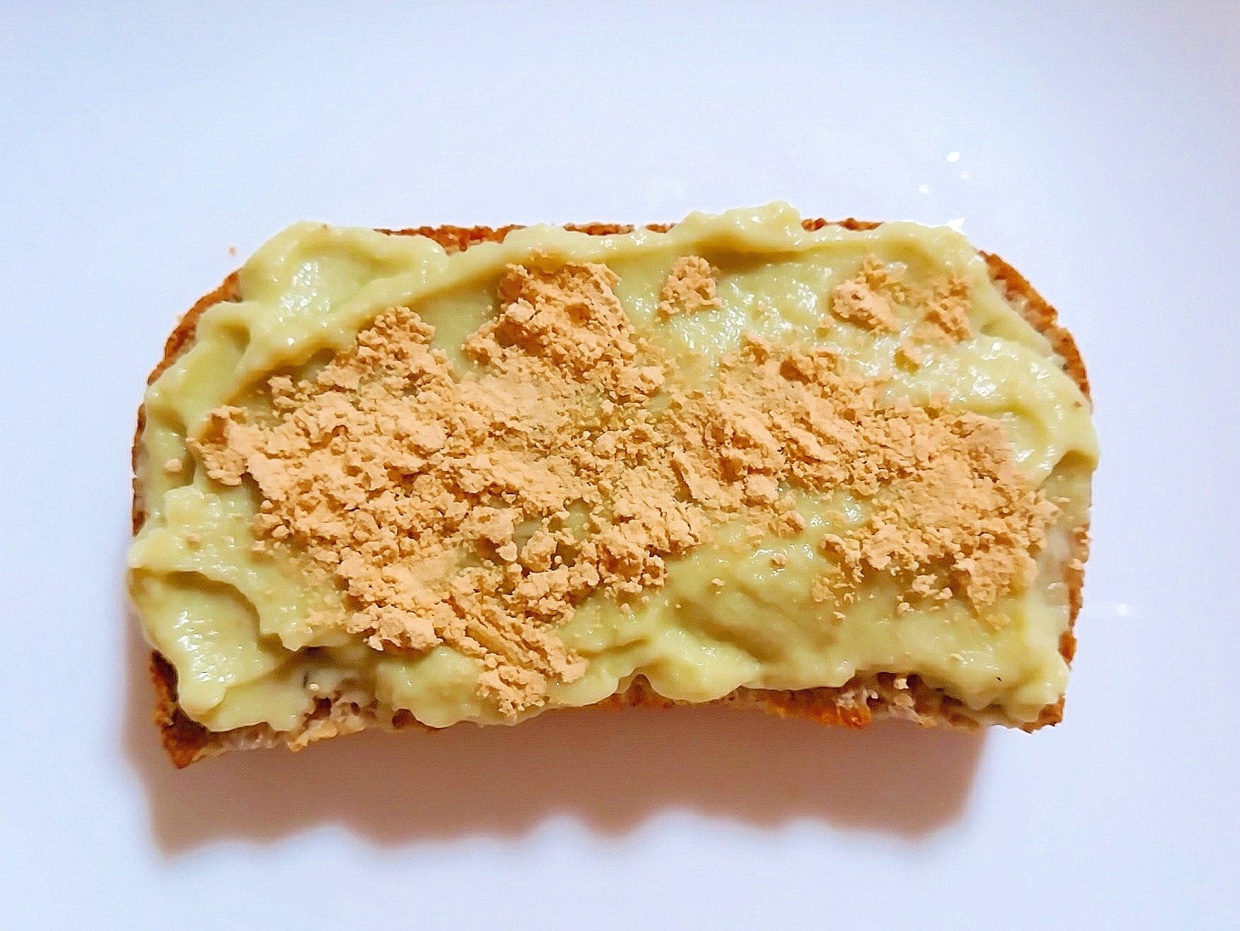 青汁カスタード黄な粉トースト