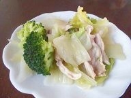 白菜とブロッコリーの中華炒め