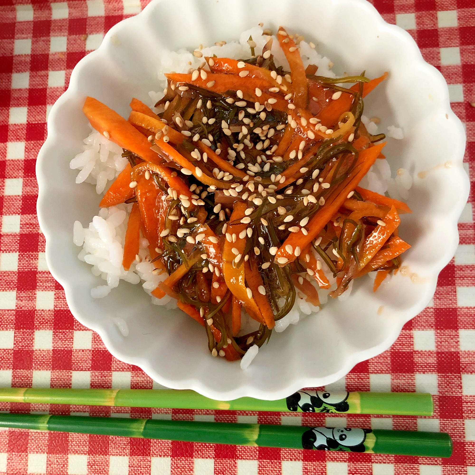 人参と昆布の丼☆