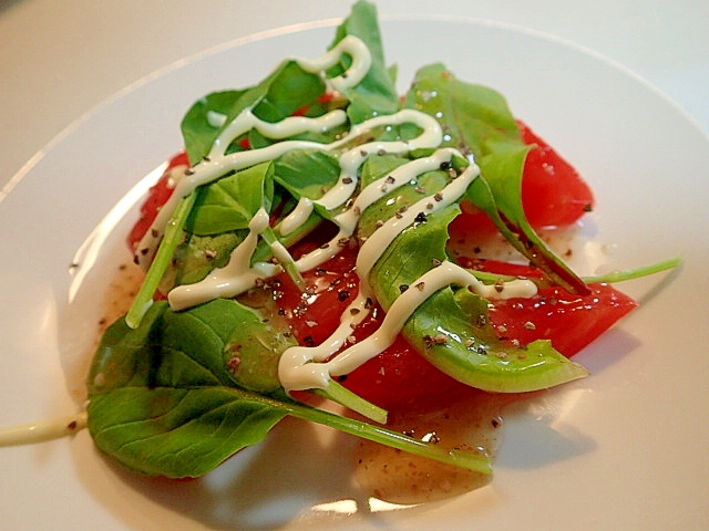 うま塩 マヨで トマトとベビーリーフのサラダ レシピ 作り方 By ぷ みぃまま 楽天レシピ うま塩 マヨで トマトとベビーリーフのサラダ レシピ 作り方 By ぷ みぃまま 楽天レシピ