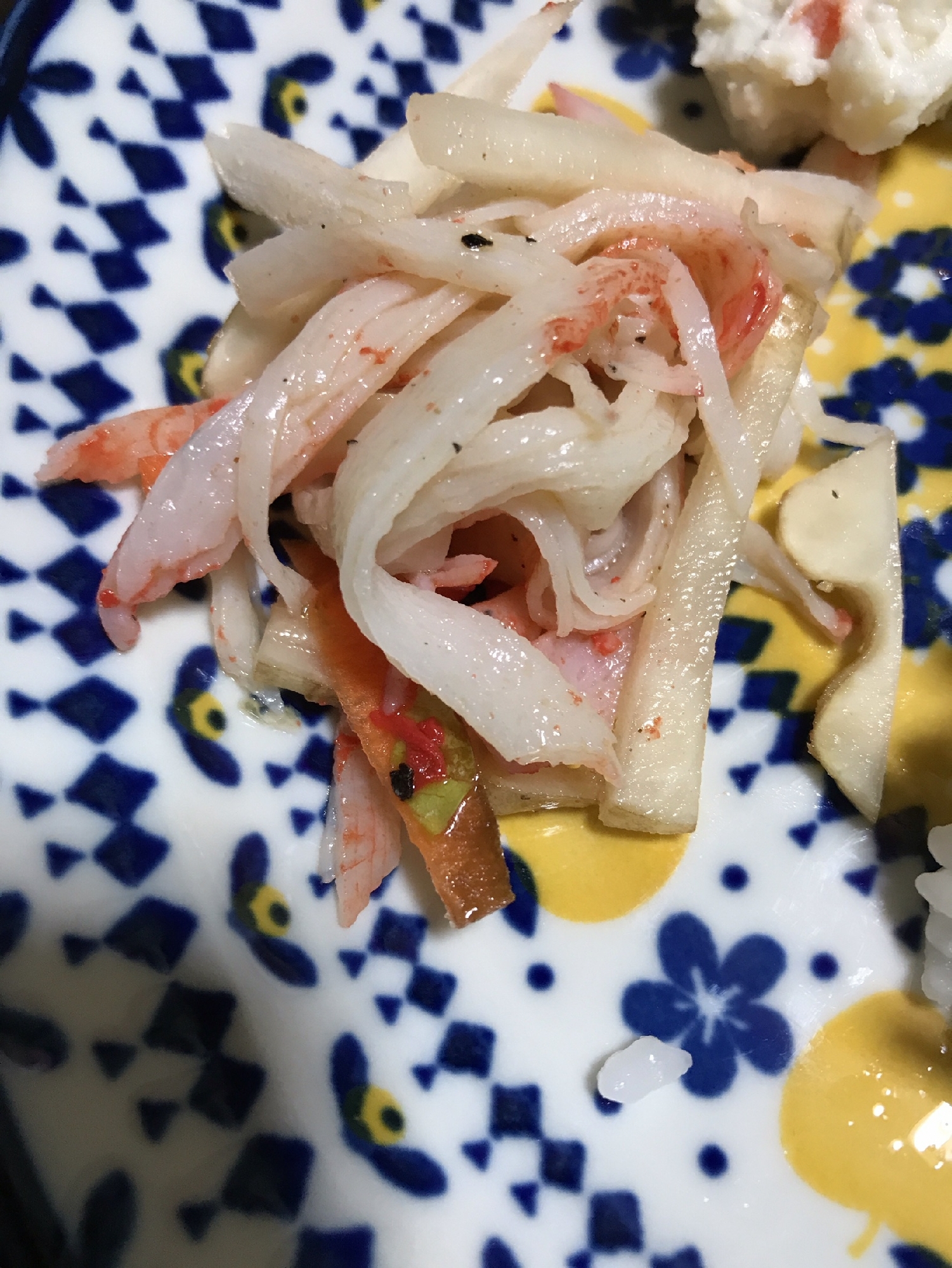 菊芋とカニカマのサラダ