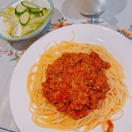 昭和の喫茶店風味なミートソーススパゲッティ