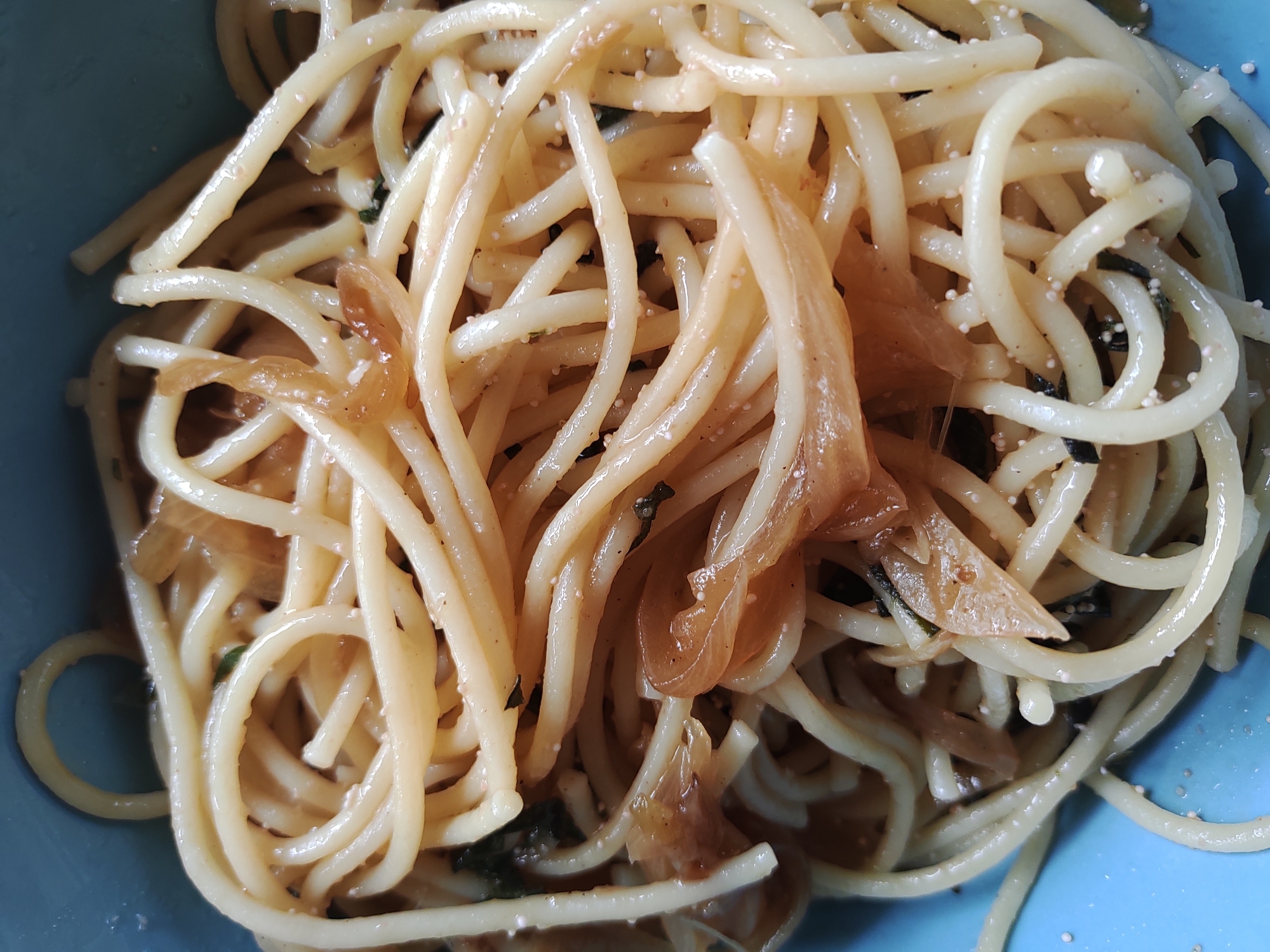 炒め玉ねぎのたらこパスタ