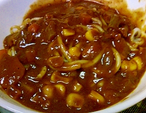 残りものでつくる一人分のお昼－ハヤシそうめん