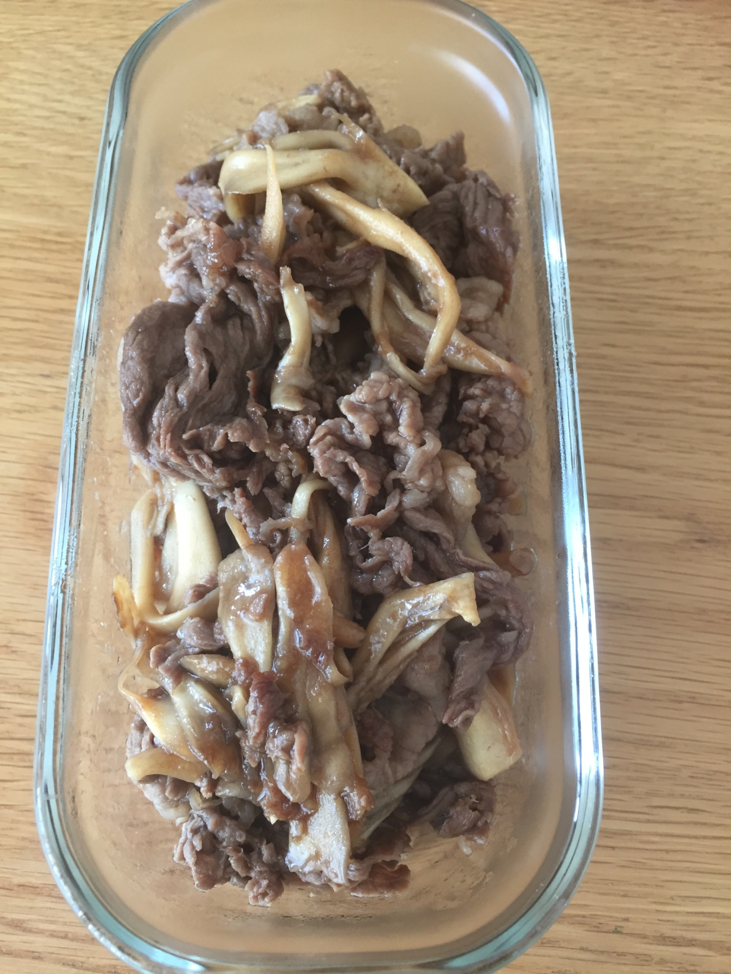 つくりおきに 牛肉と舞茸の甘辛炒め レシピ 作り方 By Momokota1222 楽天レシピ