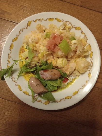 まな板なし５分！？冷やご飯でも❤明太子の和風炒飯♪