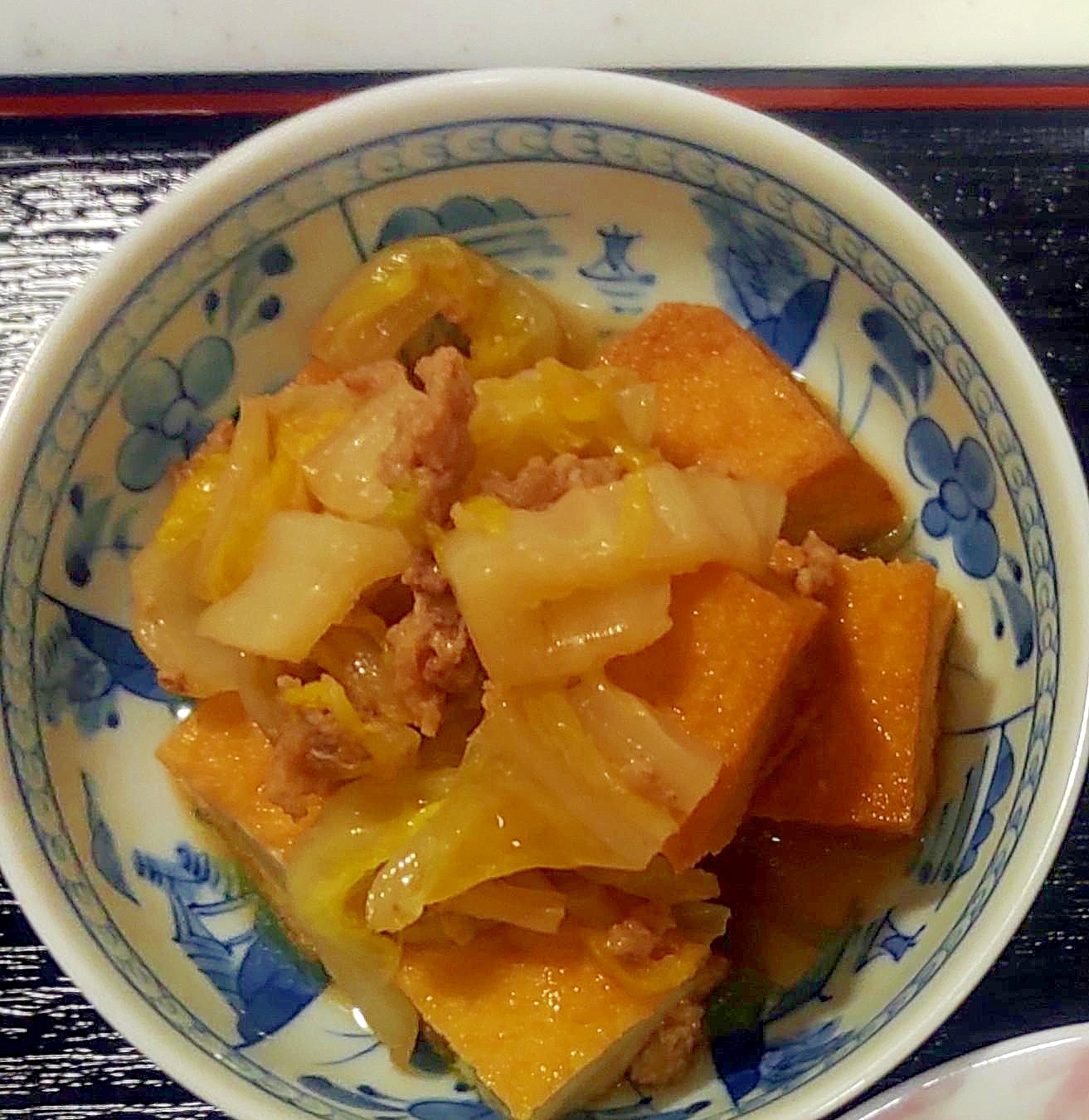 白菜と厚揚げのポン酢煮