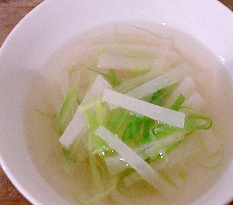 大根と長ネギの生姜スープ