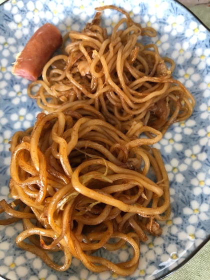 焼きそばは最強楽ちんメニューですね♪