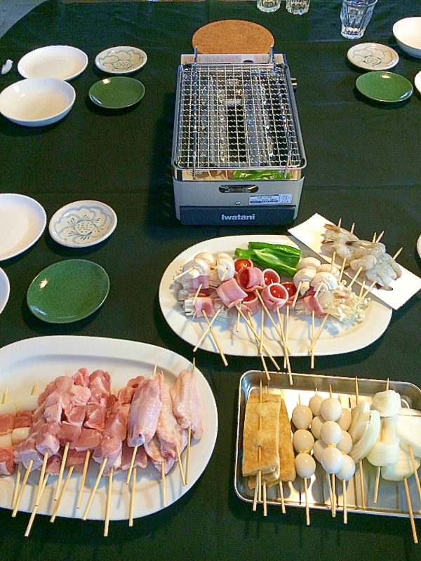 テーブルで☆焼き鳥パーティー