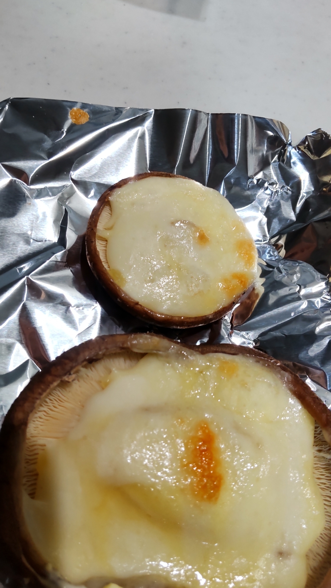 椎茸のマヨチー焼き
