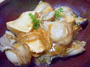 牡蠣と豆腐のキムチ煮