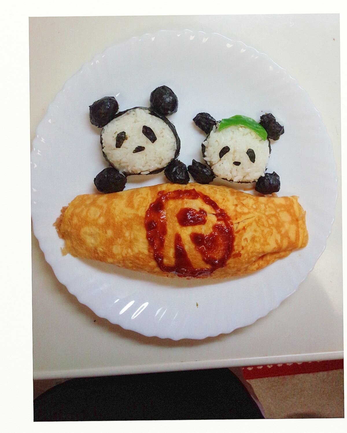 Animal Plate Curry Rice Dish Panda 
