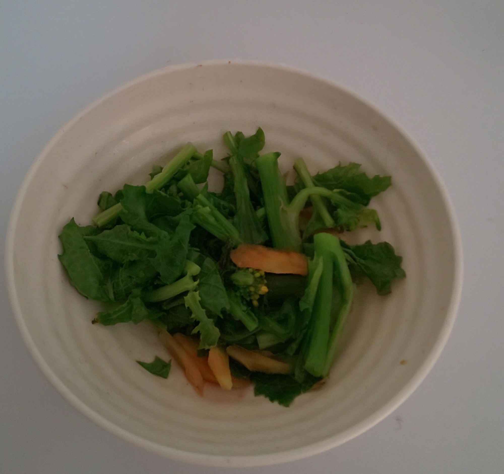 菜の花とにんじんのナムル