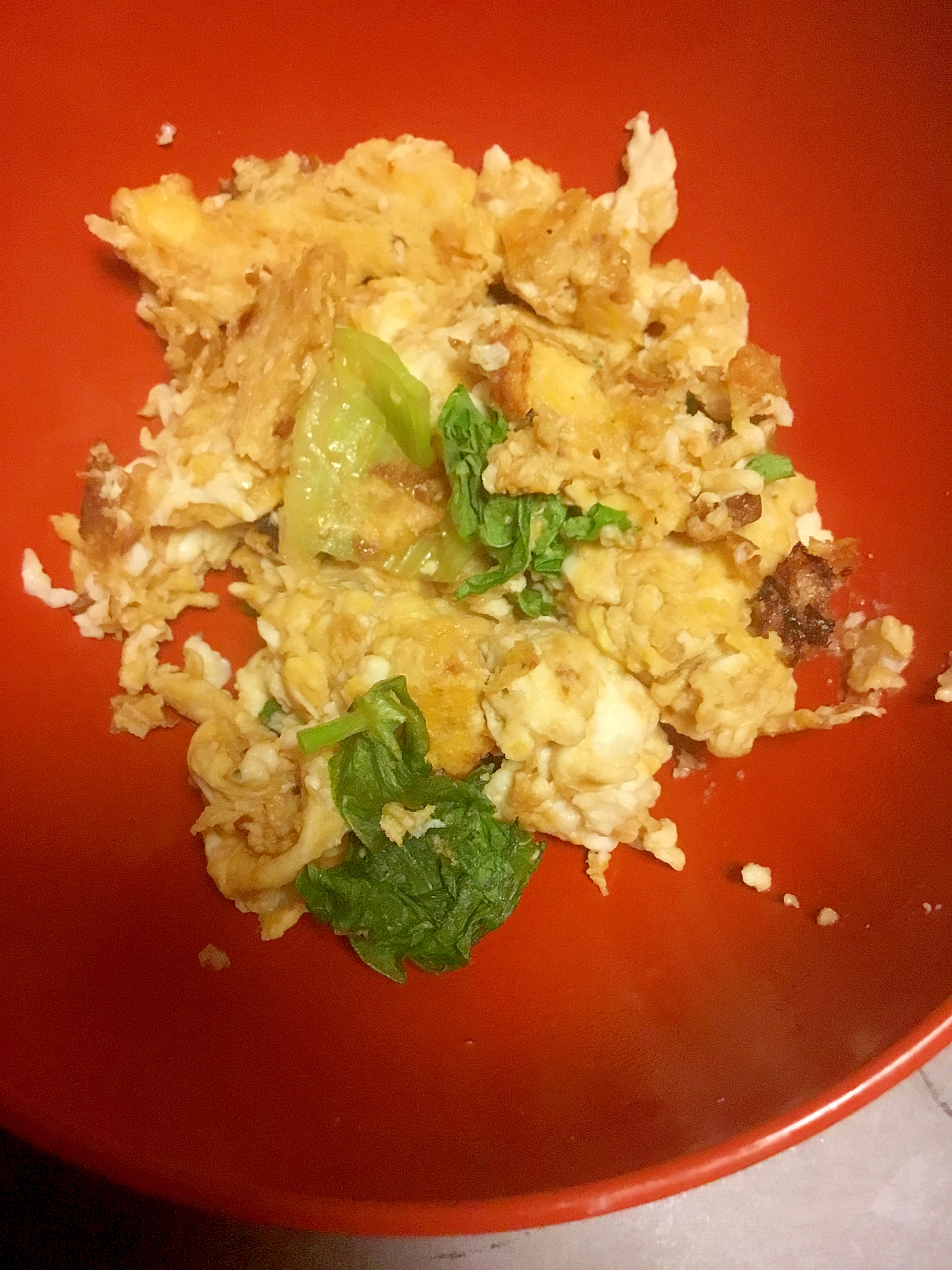 【炒めもの料理】サニーレタスと卵の炒めもの