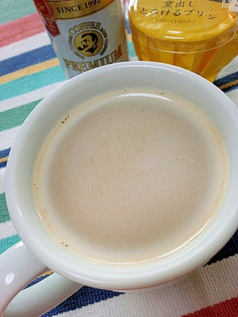 ホッと☆とろけるプリンきなこカフェラテ♪