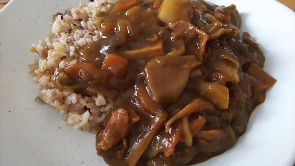 白菜ときのこの和風カレー