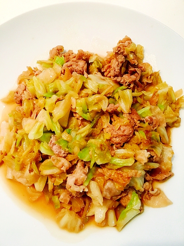 キャベツと豚肉の焼肉のタレ炒め