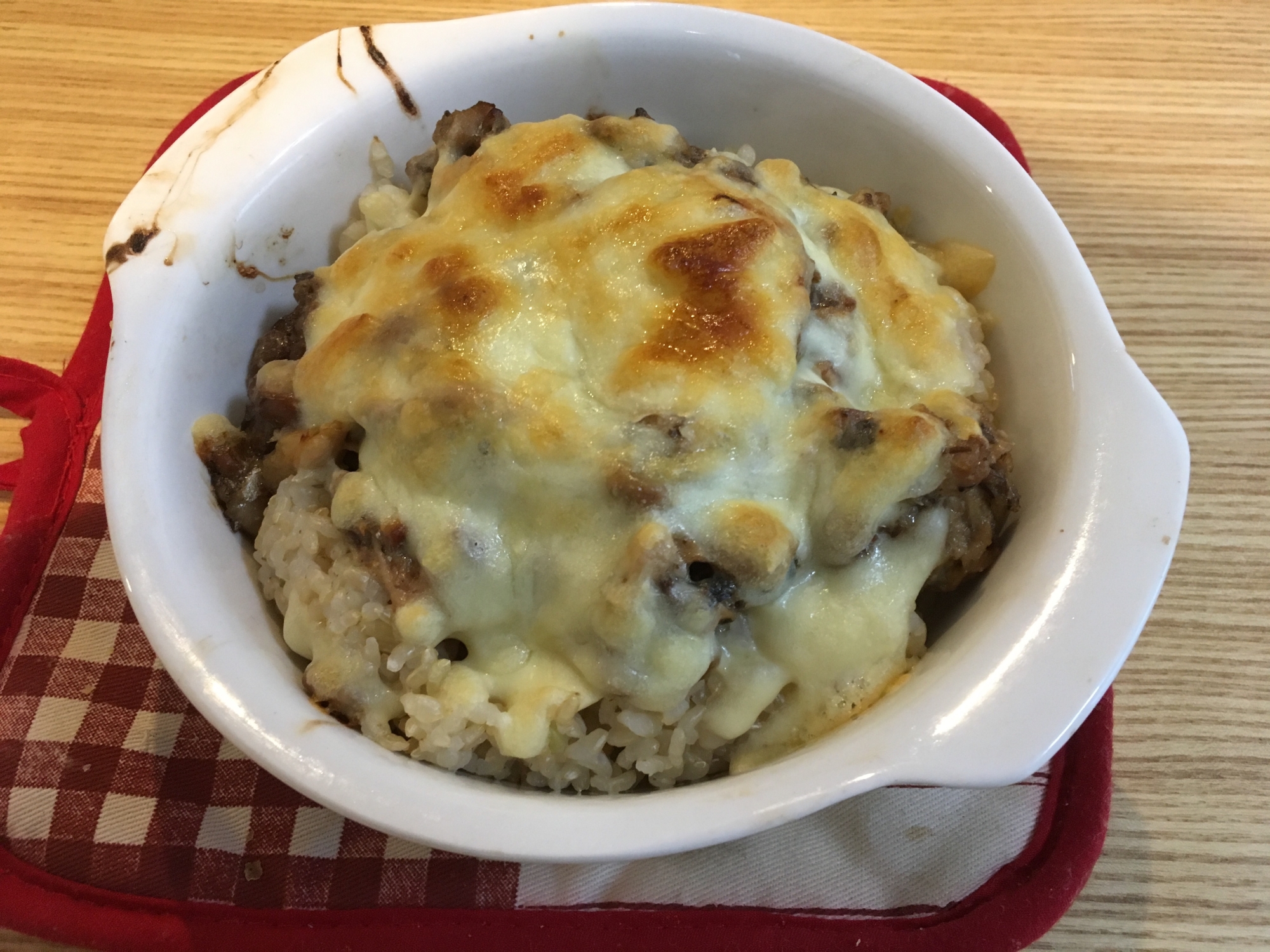 サバ缶と納豆のチーズドリア