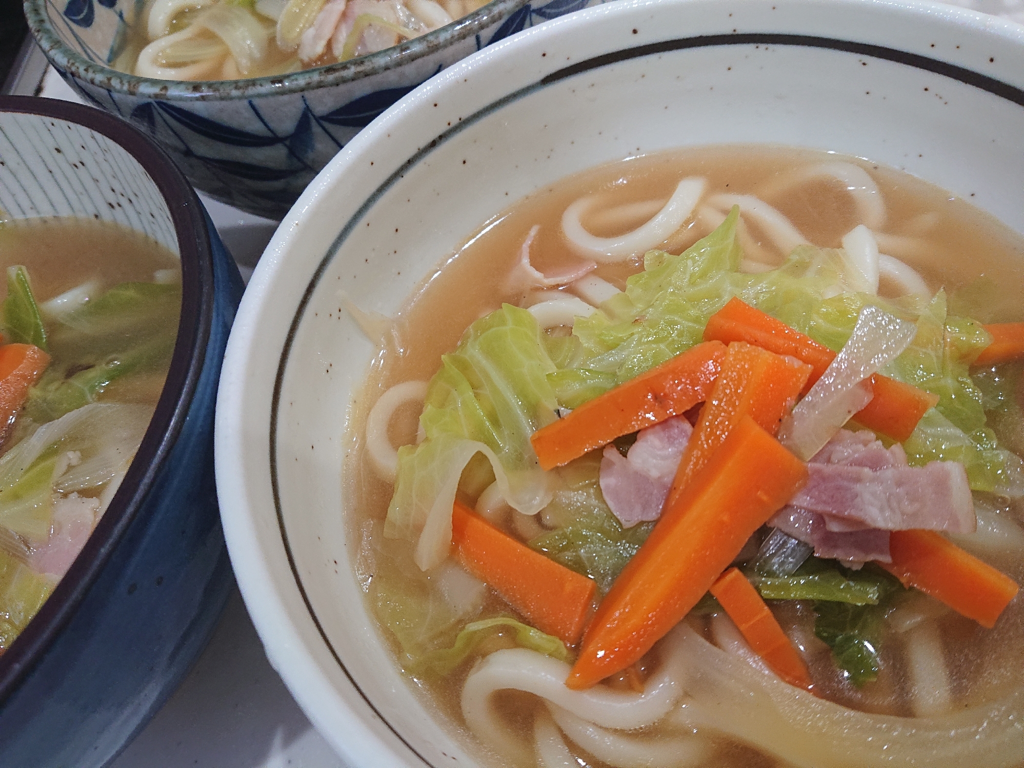 我が家は大好き！鶏ガラスープうどん