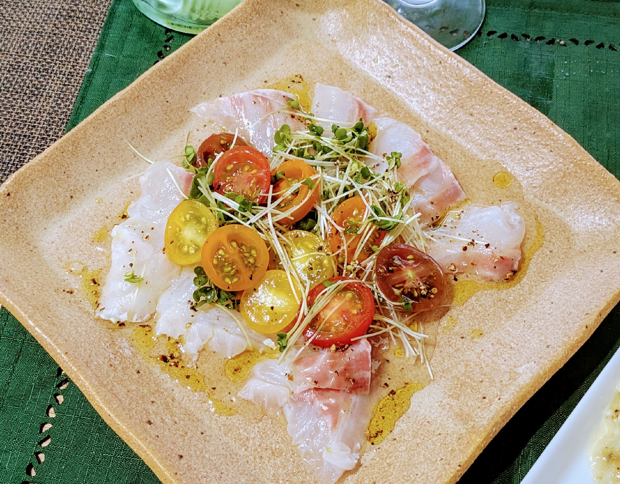 【主菜】和風わさび鯛のカルパッチョ