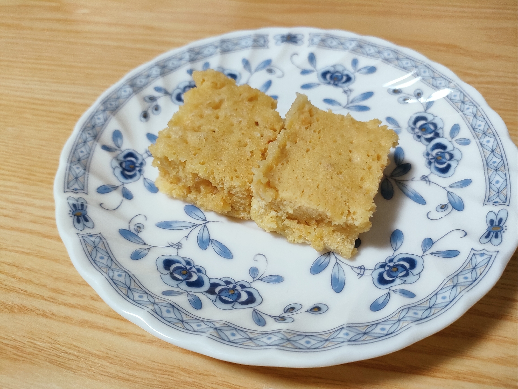レンジで簡単☆豆腐ときな粉の蒸しパン