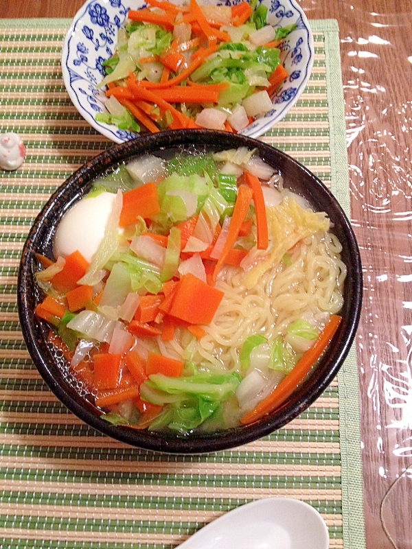 残業のパパに☆野菜たっぷりのタンメン