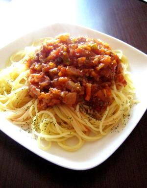 野菜たっぷり♪絶品!ミートソーススパゲティ
