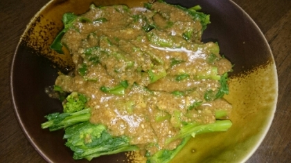 大人の給食！菜の花の辛子酢味噌和え