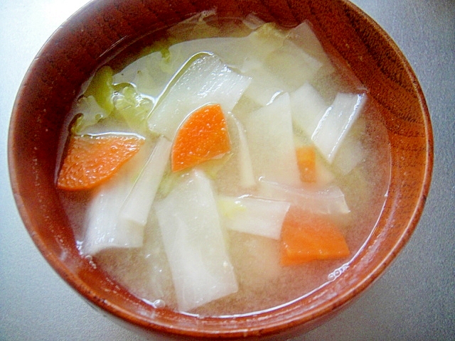 かんぴょうと白菜の味噌汁