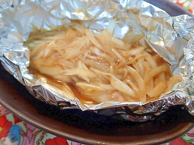 カナヤマと玉葱の味噌風味ホイル焼き♬