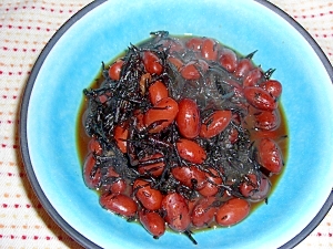 金時豆とひじきの煮物