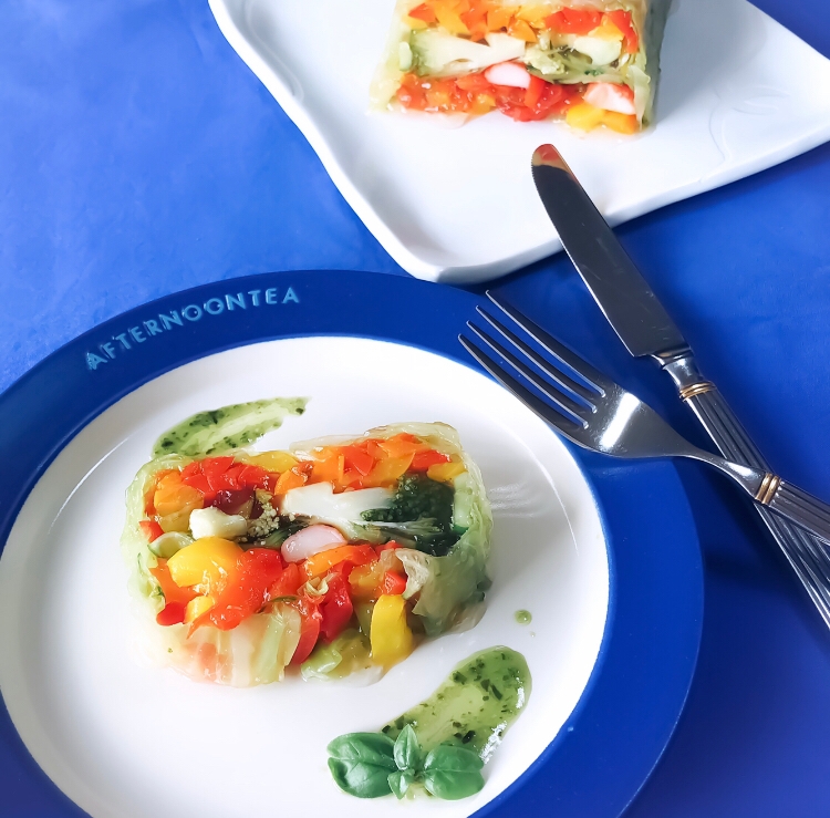 夏野菜のゼリー寄せ テリーヌ レシピ 作り方 By Espresso Gohanのえすぷrecipe 楽天レシピ 夏野菜のゼリー寄せ テリーヌ レシピ 作り方 By Espresso Gohanのえすぷrecipe 楽天レシピ