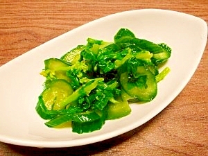 キュウリと菜の花 漬け レシピ 作り方 By ブルーボリジ 楽天レシピ