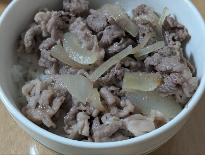 白だしで作る時短牛丼