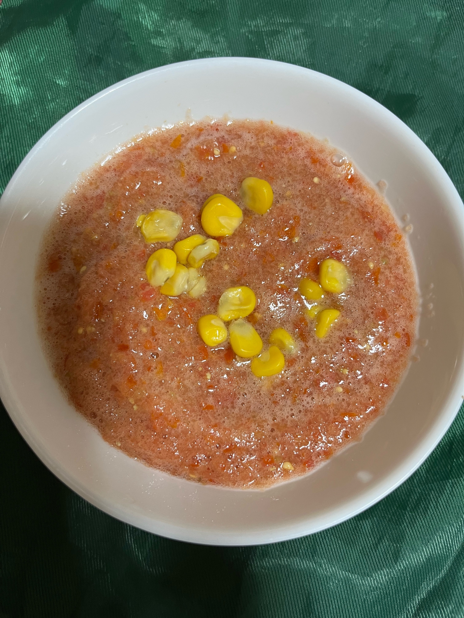 トマトコーンの冷やしスープ