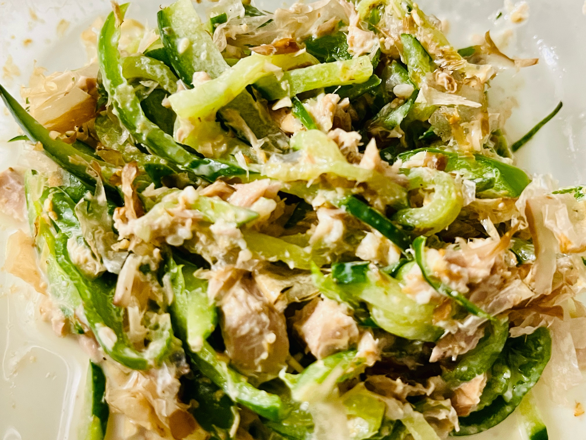 きゅうりとピーマンのツナ和え