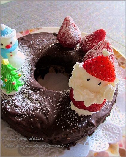 クリスマスケーキはバームクーヘンとチョコで レシピ 作り方 By はなまる子 楽天レシピ