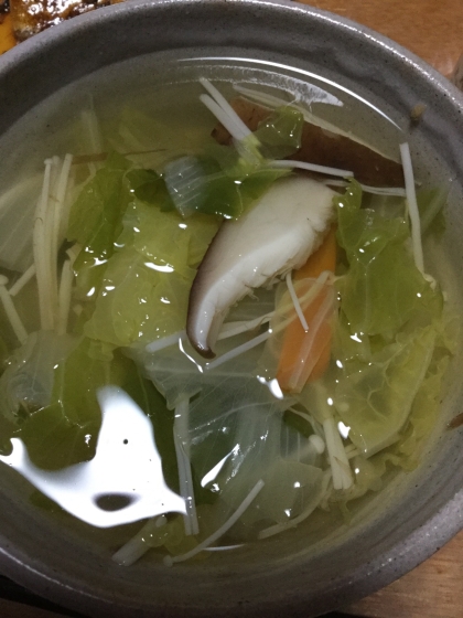 寒い日はあったかいスープが一番ですね(^^)美味しくできました。ごちそうさまでした(*´꒳`*)