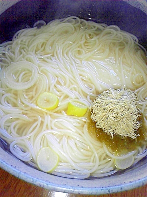 あったか　お餅入り にゅうめん☆