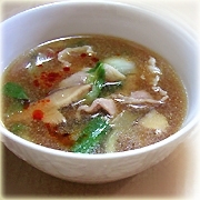 青梗菜と豚肉のスープ