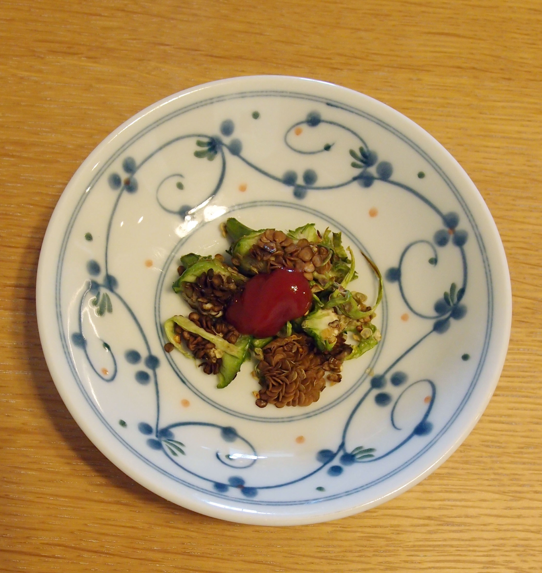 ピーマンの種とワタの炒め物
