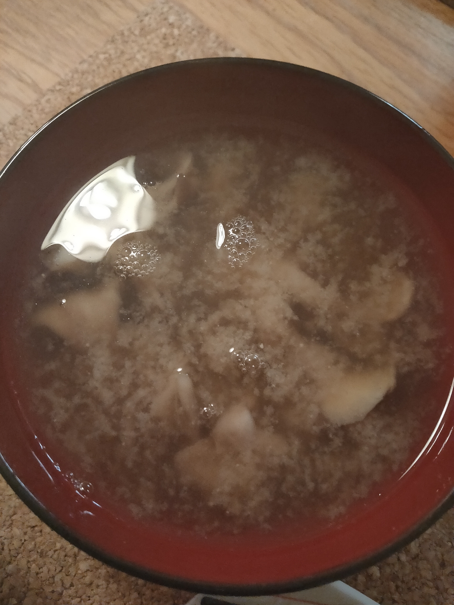 焼き舞茸の味噌汁
