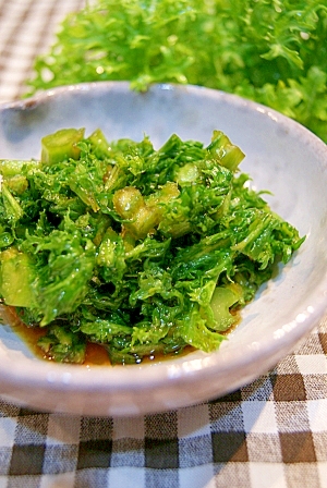 ちょっとしたコツでおいしく!わさび菜のしょうゆ漬け