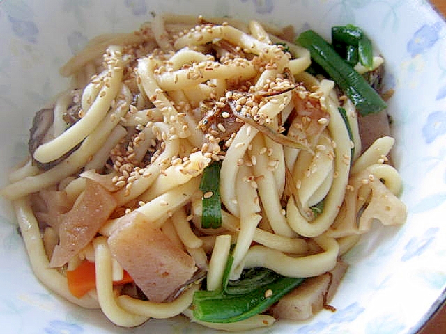 小女子葱蒟蒻焼き饂飩