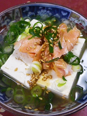 塩鮭温豆腐