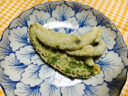 グリーンカーテンにしていた四角豆ですが、前日撤収して最後に天ぷらにしました(^ ^)美味しかったです(*^_^*)ごちそうさまでした