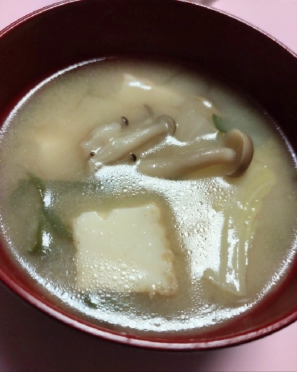 しめじ&もやしの酸味味噌スープ