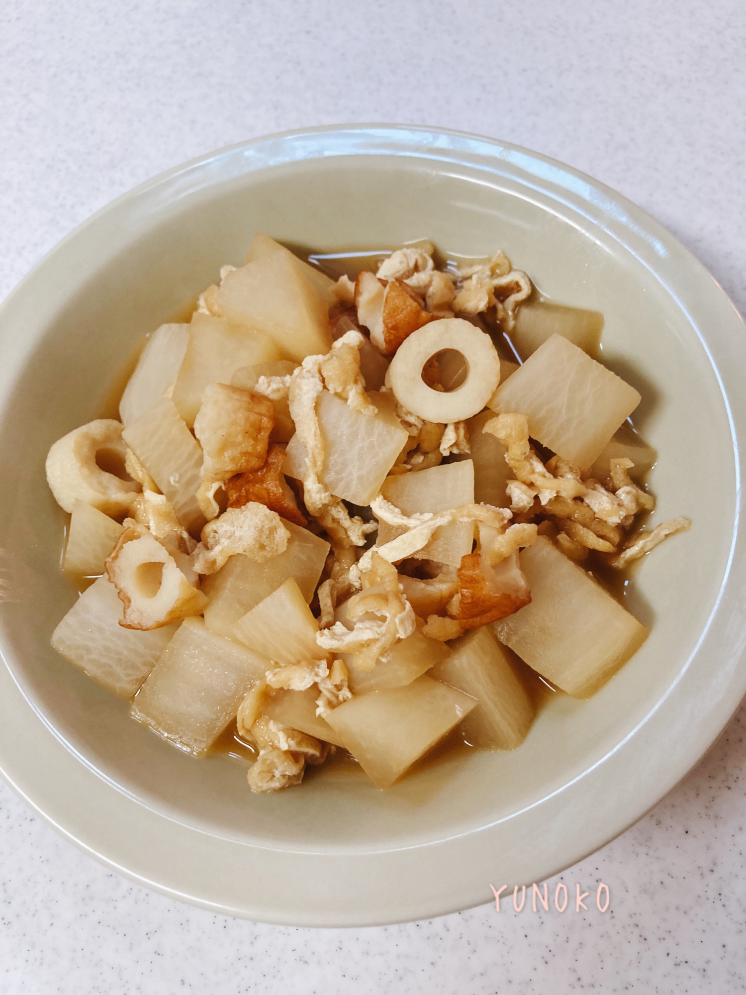 ちくわ大根の煮物油揚げ入り